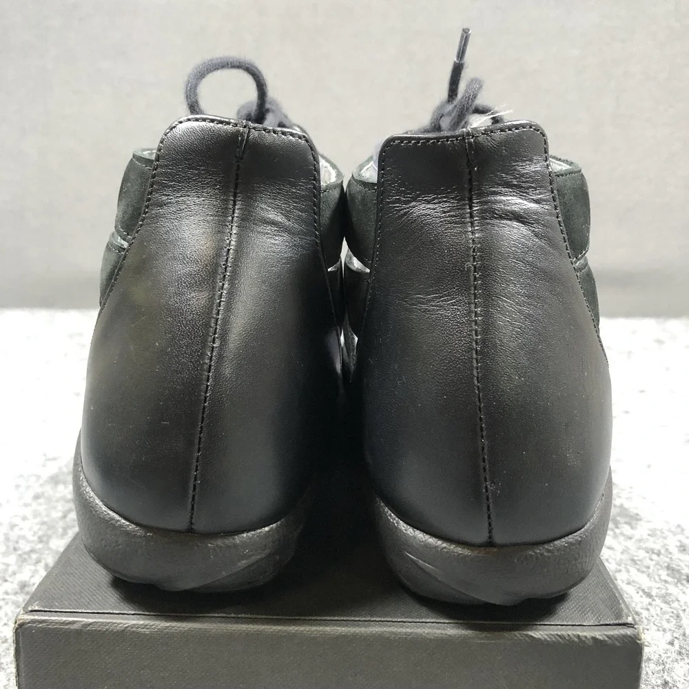 Naot Mary Jane Shoes Womens Size 11 42 Black Leather Lace Up Comfort Flats
